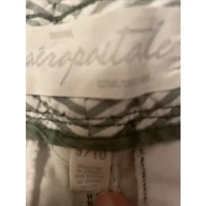 Aeropostale Womens Floral Chino Shorts Olive Green‎ cream Y2K Size 9/10 Low Rise thumbnail 5