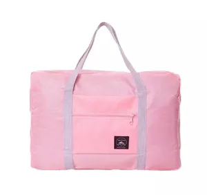 Simple Style Travel Tote Bag Pink thumbnail 1