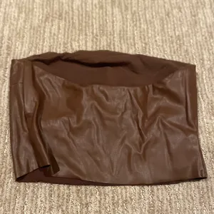 Skims Faux Leather Tube Top thumbnail 2
