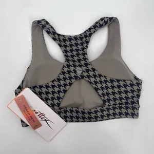 GOTTEX Sports Bra Size Extra Small Houndstooth NWT Black Athletic Gym Fitness thumbnail 2