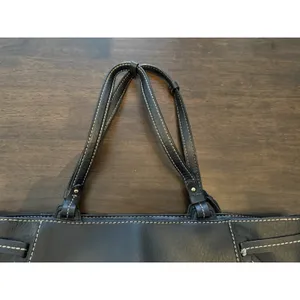 Lauren Ralph Lauren LRL Black Leather Sheldon Tote Handbag Shoulder Bag Purse thumbnail 11
