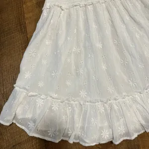 NEW Aerie White Spring Eyelet Fling Mini Dress Sz XL Halter Tie Floral thumbnail 8
