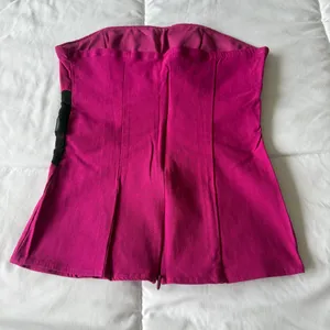 💖 HOT PINK NO-WIRE CORSET TOP 💖 Y2K Barbiecore | Lace + Diamanté Detail | Comfy Snatched Fit thumbnail 4