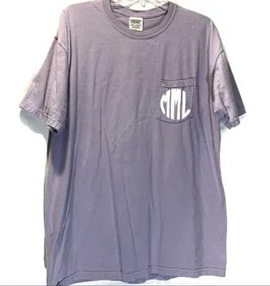 Comfort Colors Short Sleeve Monogrammed MML Shirt Large thumbnail 1
