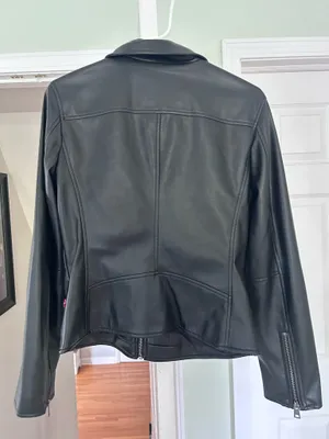 Levi black leather jacket thumbnail 3