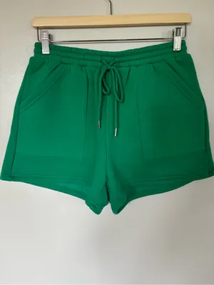 Annabess Women's Green Athletic Drawstring Shorts with Front Pockets Size M thumbnail 6