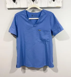 FIGS Catarina One-Pocket Scrub Top Ceil Blue Size M thumbnail 1