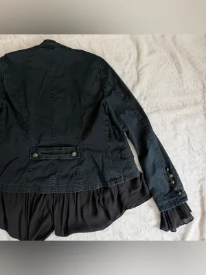 Free People Romantic Ruffles Jacket in Black Combo Size Small thumbnail 10