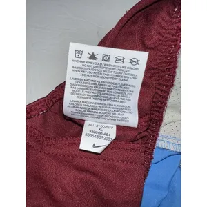 Nike Dri Fit Athletic Shorts Womens Size XL Blue Maroon White Gym Running thumbnail 4