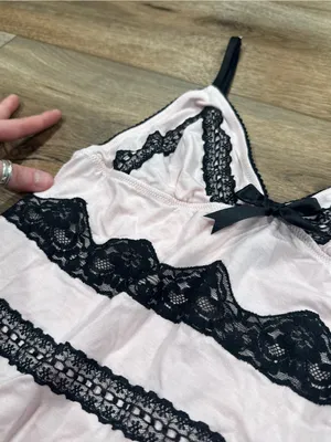 VICTORIA’S SECRET Fairy Grunge Baby Pink Lace Babydoll Slip Dress | Size Medium thumbnail 2