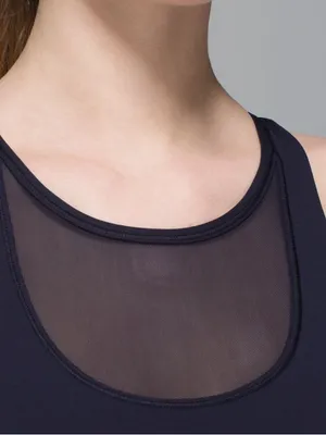 Lululemon Mesh With Me Tank Naval Blue Sea Side Silver Fox Alberta Lake Size 4 thumbnail 3