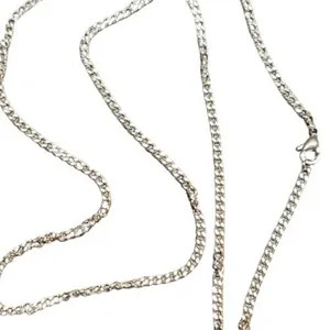 Cross Pendant Necklace Plated Silver Tone 24" Long thumbnail 5
