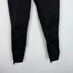 Abercrombie & Fitch High Rise Super Skinny Ankle Jeans Button Fly Black Size 28 thumbnail 3