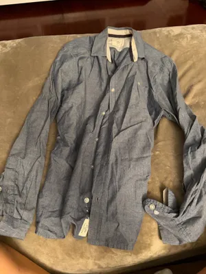 Blue men’s work shirt thumbnail 1