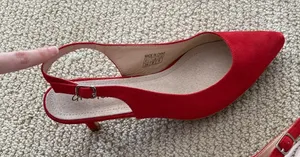 NEW Greatonu Bright Red Women’s Kitten Heels Suede Leather Size 39 Shoes NWOB thumbnail 7