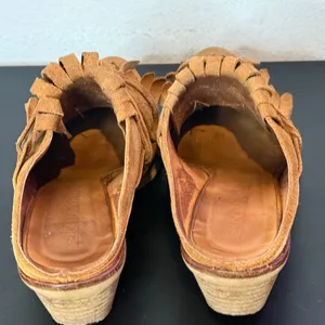 SixtySeven Suede Fringe Mules Womens 40 US 9 9.5 Western Kiltie Pointed Toe thumbnail 2