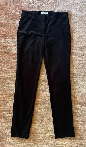 Tibi Pants Womens Size 4 Black Velvet Stretch Skinny Mid Rise Holiday thumbnail 1