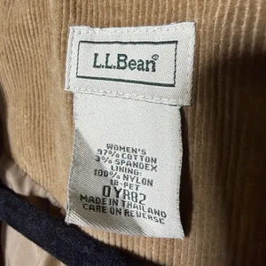 L.L.Bean‎ Women's Corduroy Blazer Jacket Tan Brown Stretch Casual Size 18 Petite thumbnail 3