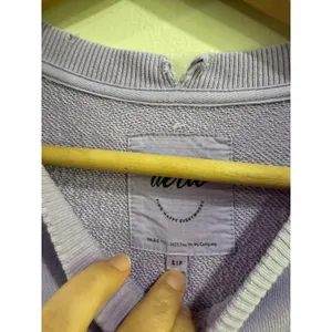 Aerie Smiley Company Going Off The Rails Sweatshirt Purple Oversized Small thumbnail 7