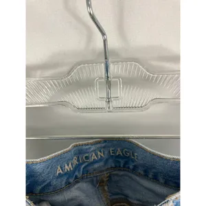 American Eagle Mom Jean Light Wash Distressed Jeans 00 R thumbnail 2