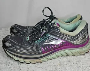 Brooks fit print glycerin purple gray athletic hiking trailing low top shoes 8 thumbnail 1