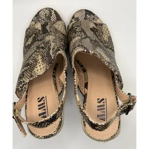 Abound Charlotte Snake Print Espadrille Wedge Sandals‎ Brown Tan Size 10 thumbnail 2