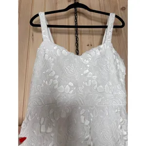 NWT Lulus Divine Beauty White Lace Midi Dress With Pockets Classy Elegant Size L thumbnail 5