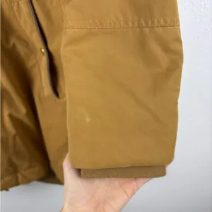H&M Divided Small Faux Fur Shearling lined‎ Hooded Parka Coat Light Brown thumbnail 4