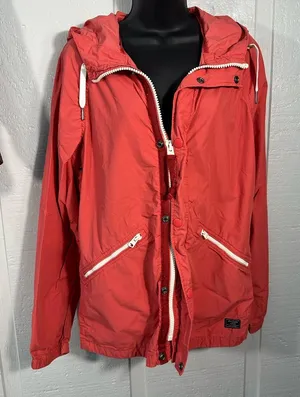 ABERCROMBIE & FITCH WIND & WATER RESISTANT HOODED FULL ZIP JACKET Size X… thumbnail 1
