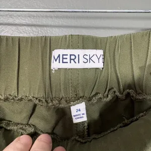 Meri Skye Olive Green Straight Leg Elastic Waist Pants - 24 - Women's Plus Size thumbnail 4