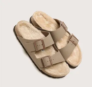 Birkenstock Arizona Shearling Desert Dust Gray Taupe Sandals thumbnail 2