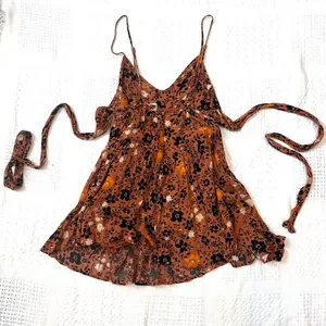 Free People Revolve Kaley 6 tie back textured mini sun dress D3 3516 thumbnail 7