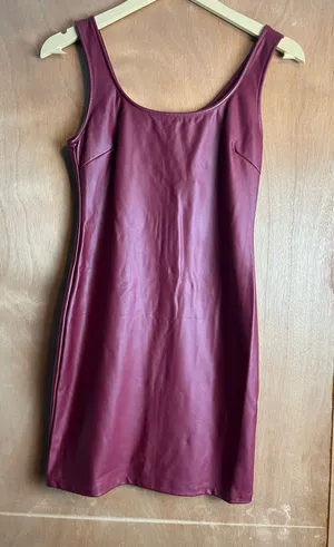 Forever 21 Burgundy Leather Dress thumbnail 1