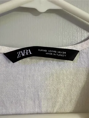 Zara White Oversized Linen Cotton Button Front Top Size XS thumbnail 3