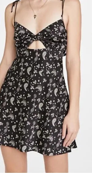 For Love & Lemons Paisley Mini Dress boho Cutout summer sun Dress vacation thumbnail 1