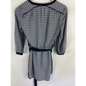 Banana Republic Chain Riveria Dress Tie Waist V Neck Size 0 thumbnail 6