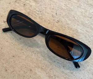 Saint Laurent Black Oval Sunglasses thumbnail 1