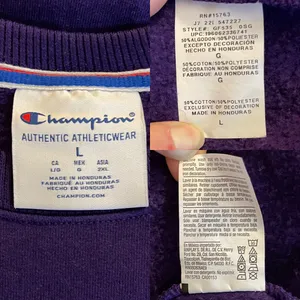 Champion Crewneck Sweatshirt | Purple Y2K Vintage | Size Large thumbnail 4