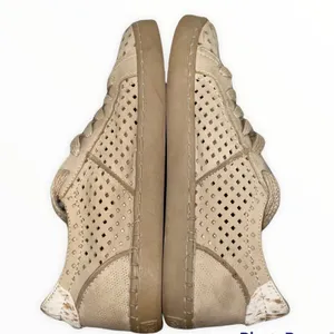 Dolce Vita Beige Perforated Leather Sneakers Calf Hair Heel Lace‎ Up thumbnail 7