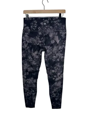 Lululemon Wunder Under Hi Rise‎ Leggings 10 Shibori Magnum Black Tie Dye thumbnail 4