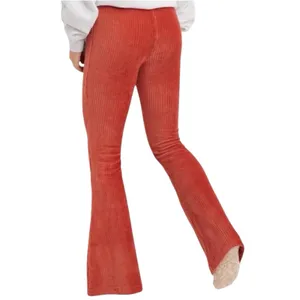 Aerie Groove On Velour High Waisted Flare Pants Size Medium Burnt Orange thumbnail 2