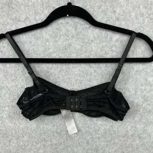 Nasty Gal Size Small Black Sheer Zebra Print Wireless Bra thumbnail 5