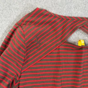 Lole Women's Medium Red Brown Striped Long Sleeve Top Cutout Back Active thumbnail 12