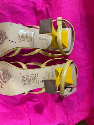 Free People Faye yellow strappy heels sandals 7.5 US 38 NWT thumbnail 4