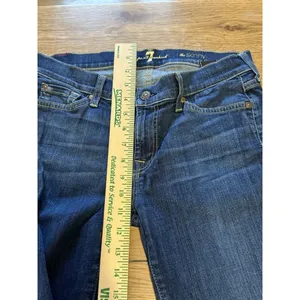 7 For All Mankind‎ Jeans Women’s 29 Blue The Skinny Crop Roll Stretch Preppy thumbnail 12