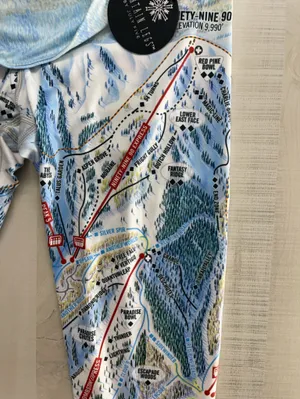 nwt MOUNTAIN LEGS by July Five park city Utah ski trail map leggings lounge S thumbnail 5
