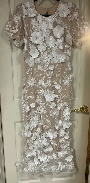 White Floral Dress thumbnail 2
