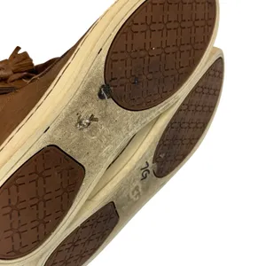 UGG Blaney Brown Leather High Top Sneakers Tassel Side Zip Womens Size 7.5 Shoes thumbnail 13