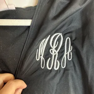 Marley Lilly Waterproof Black Pullover Monogram MAR White Font Size Small thumbnail 7