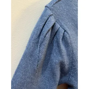 Bishop‎ And Young Blue V Neck Puff Sleeve Sweater Size Small Pullover thumbnail 4